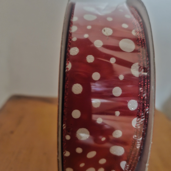 Red Wire Edged Ribbon - Picture 4 of 5